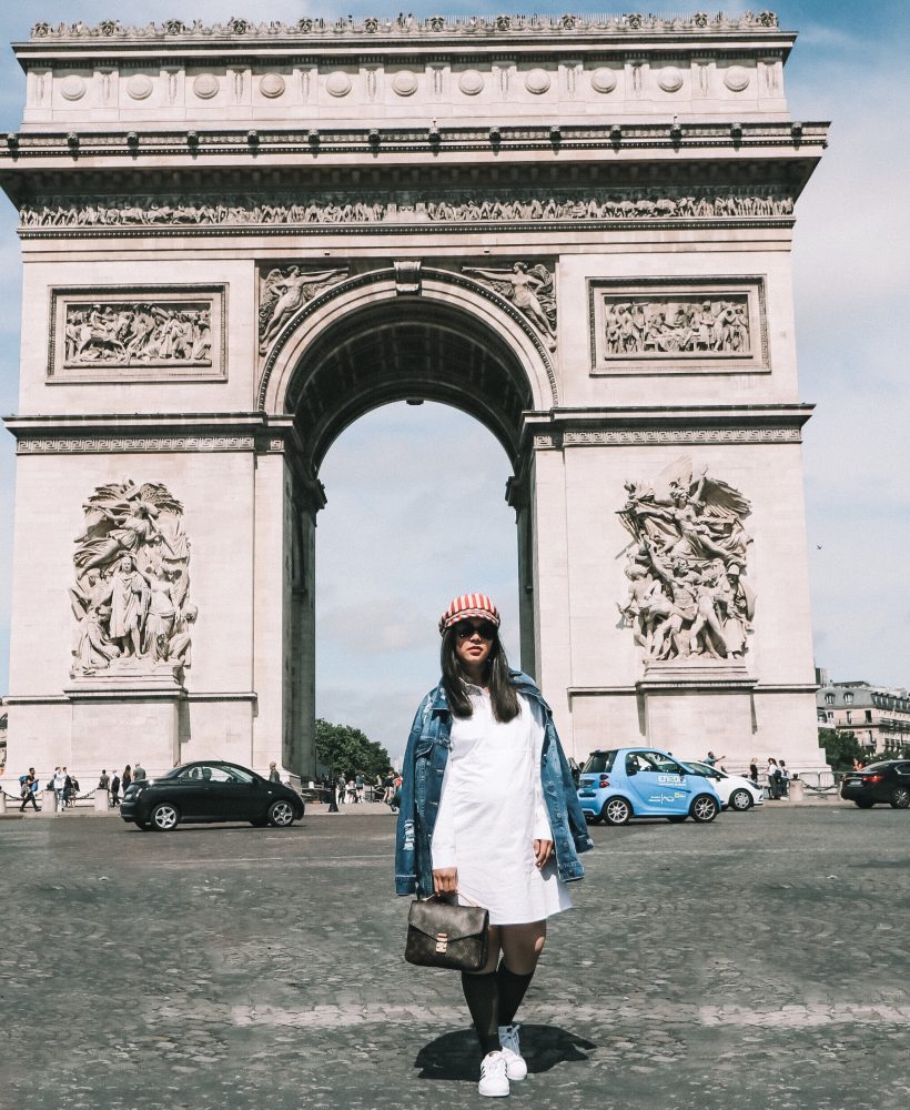 Pia Briones at Arc de Triomphe in Paris France